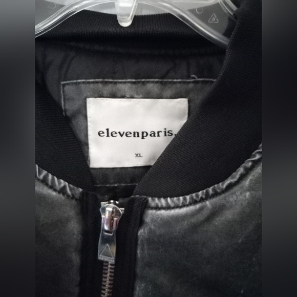 Eleven Paris stonewash Grey Bis Bomber Jacket sz L, Retro, urban - Picture 6 of 7